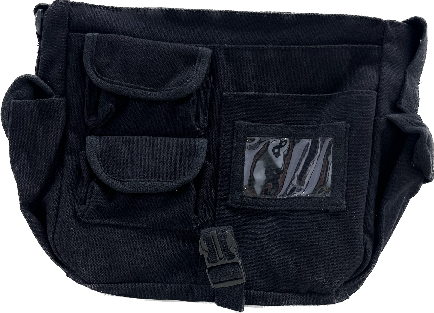 Embroidered UFO Cow Crossing | Black Urban Explorer Bag | UEB-131