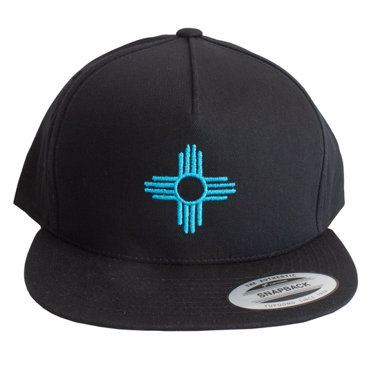 Flatbill | Embroidered Zia Hat | Turquoise | BCE-105