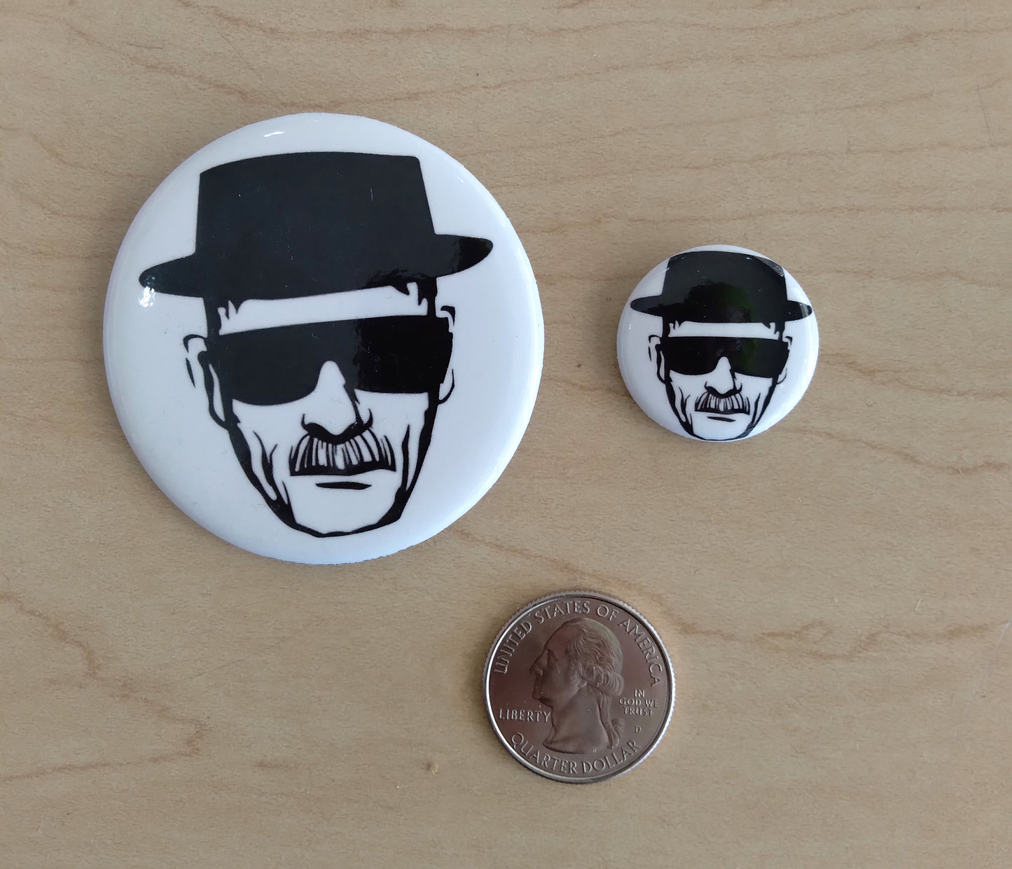 Heisenberg Noir | Pin Back Button | BU-1018 & BU-2010