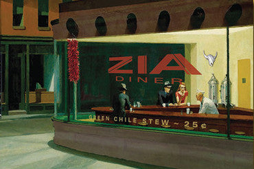 Nighthawks at the Zia Diner | Postcard | PC-4030