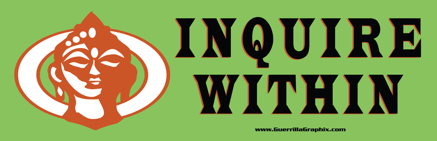 Inquire Within | Paper Sticker | ST-355