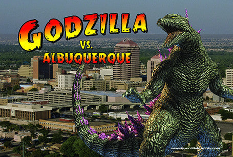 Godzilla vs. Albuquerque Postcard