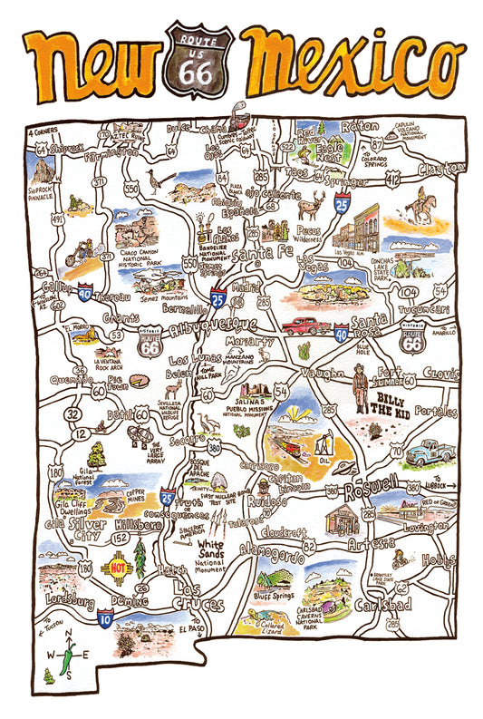 New Mexico Map | Postcards | PC-4093