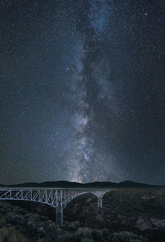 Milky Way Over Taos Gorge Bridge Postcard