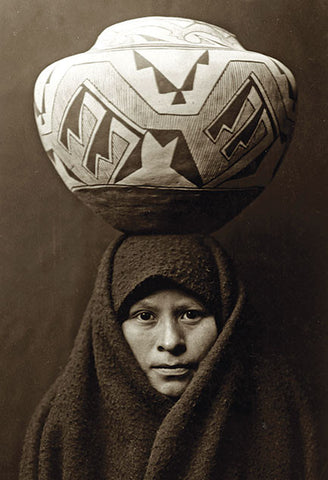 Zuni Pueblo Girl Postcard