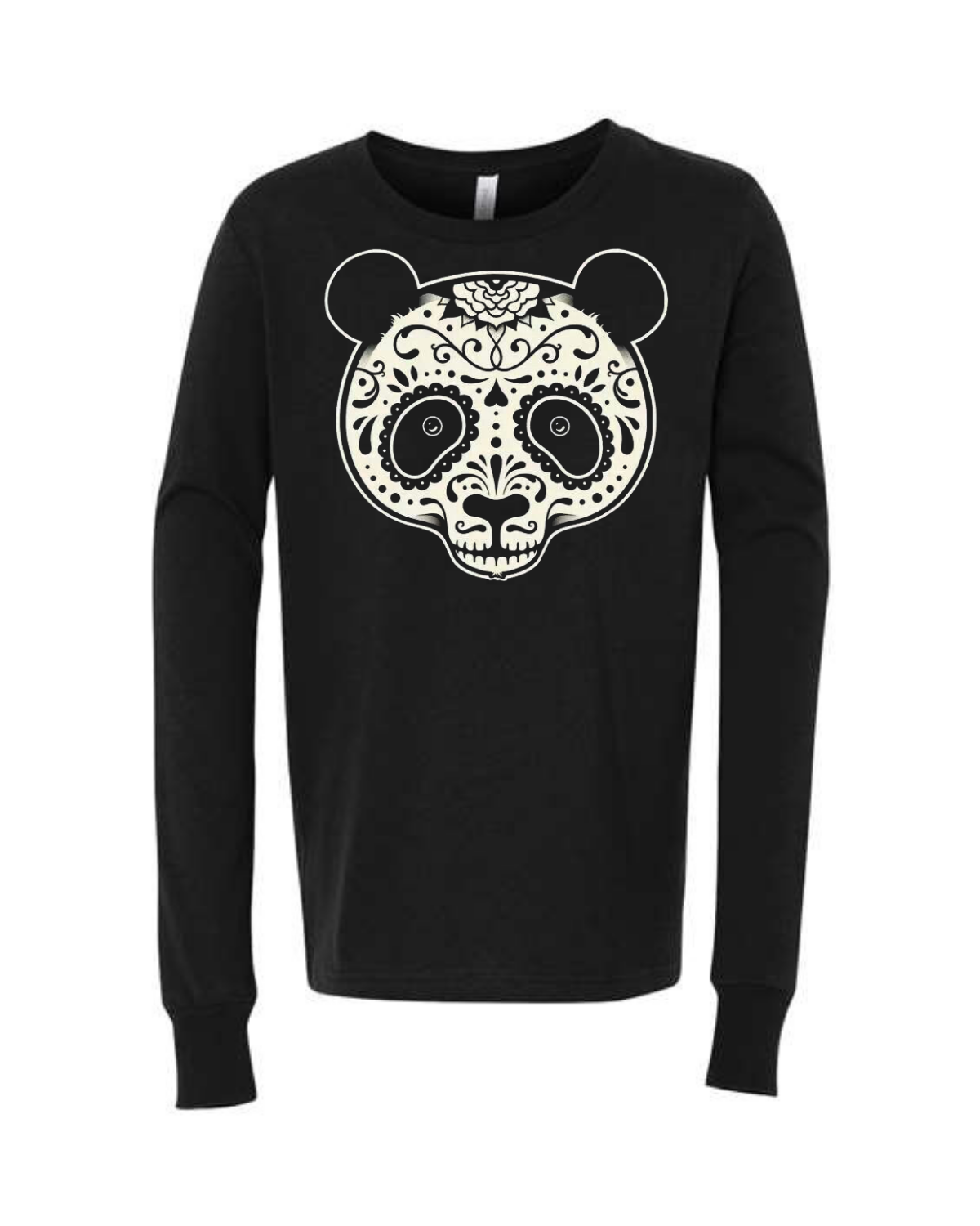 Panda Skull | Kids Long Sleeve T-Shirt | KLS-208