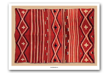 Navajo Childs Blanket Weaving Art Print Poster