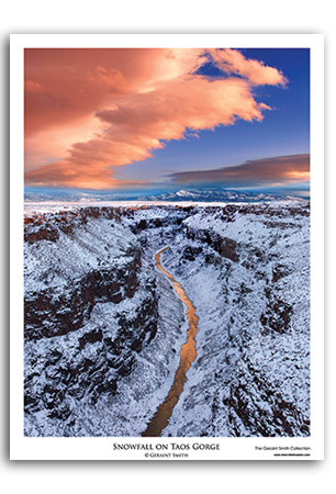 Snowfall on Taos Gorge | Art Print by Geraint Smith | ART-9511