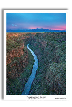Taos Gorge At Sunset | Art Print by Geraint Smith | ART-9520
