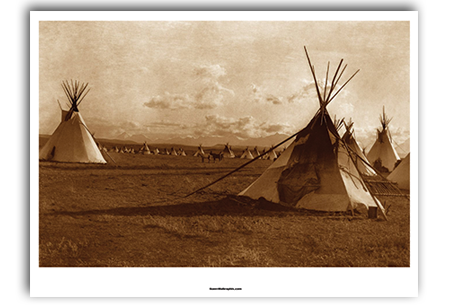 Apache Encampment | Art Print by Edward Curtis | ART-973