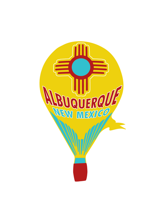 Albuquerque NM Balloon | Vinyl Sticker | VS-123