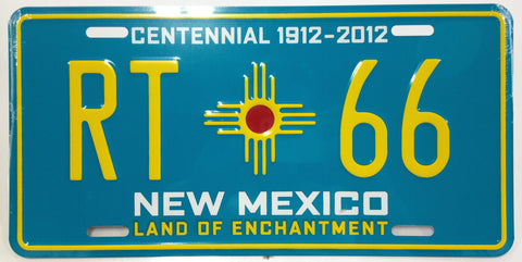 Route 66 Vanity Plate - Centennial Turquoise