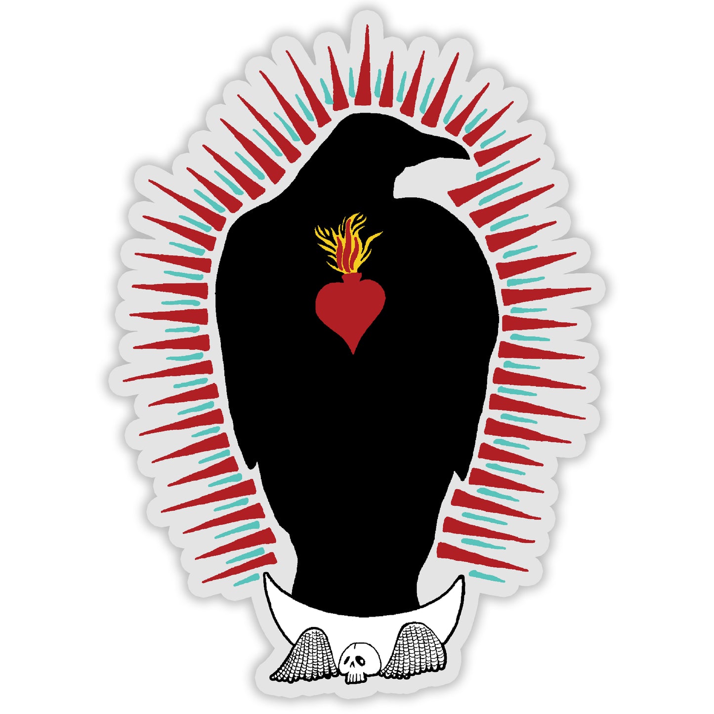 El Cuervo de Guadalupe | Clear Vinyl Sticker | VS-135