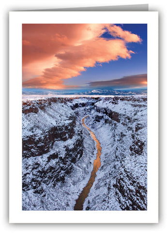 Snowfall on Taos Gorge Greeting Card
