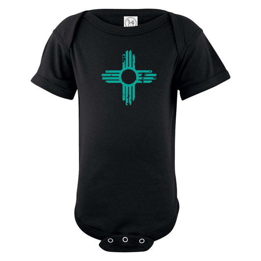 Distressed Zia | Onesie (black) | ONZ-133T