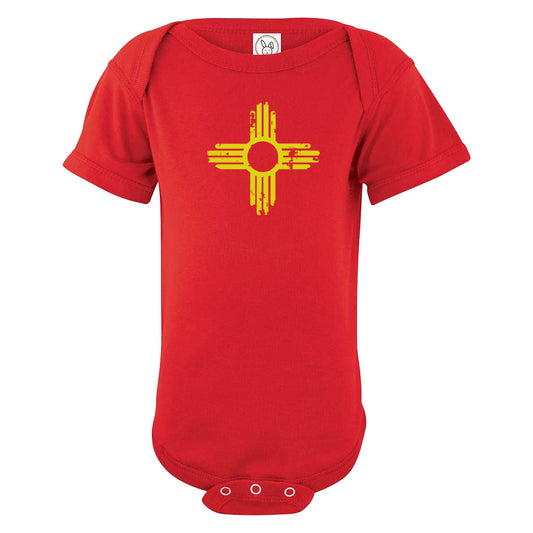 Distressed Zia | Onesie (red) | ONZ-133Y