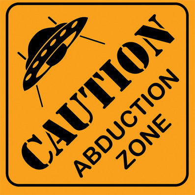 UFO Abduction Zone | Paper Sticker | ST-3042