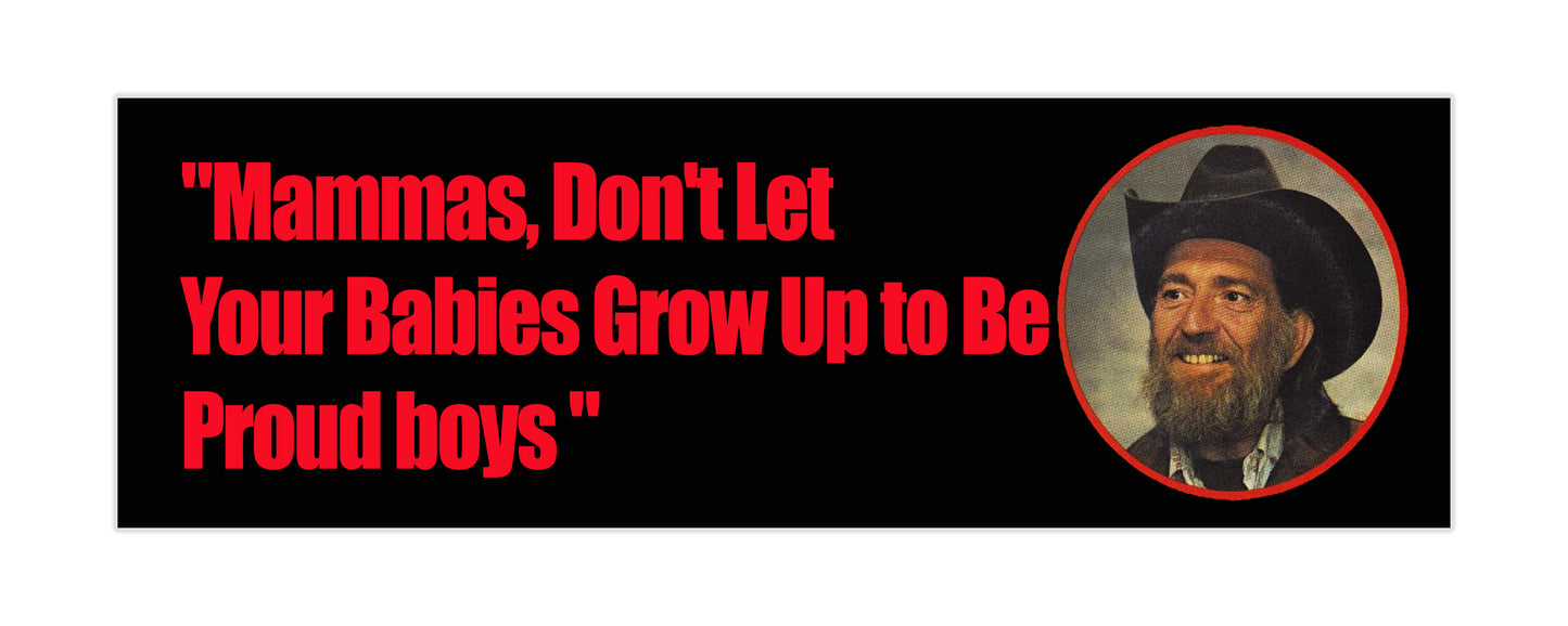 Don't let your babies grow up to be Proud Boys | Paper Sticker | ST-3093