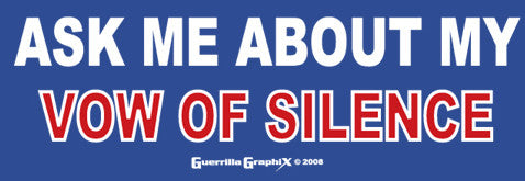 Vow of Silence Sticker