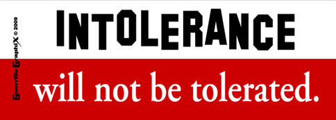 Intolerance | Paper Sticker | ST-364