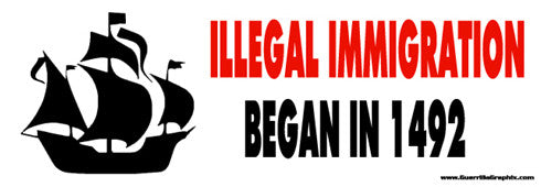 Illegal Immigration | Paper Sticker | ST-386