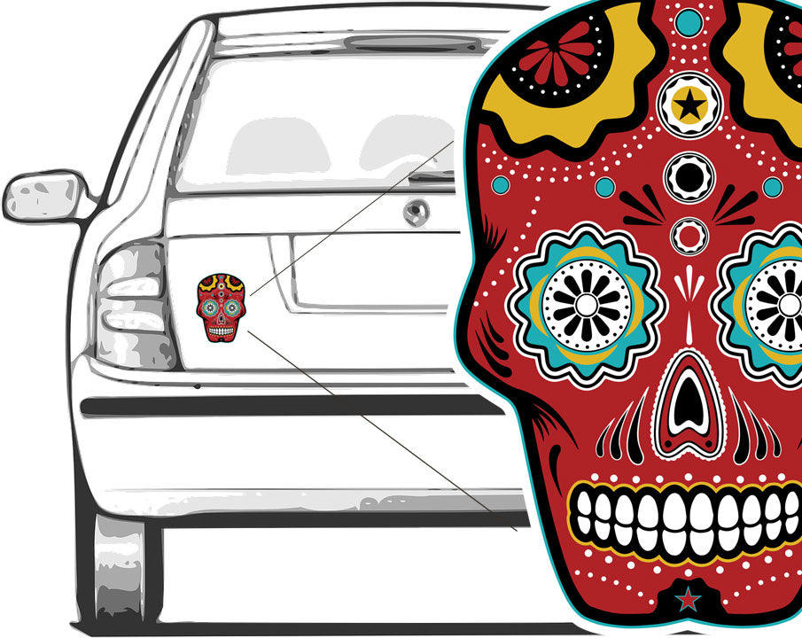 Sugar Skull Full Color | Vinyl Sticker | VS-107