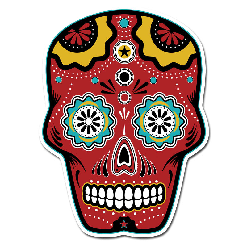 Sugar Skull Full Color | Vinyl Sticker | VS-107