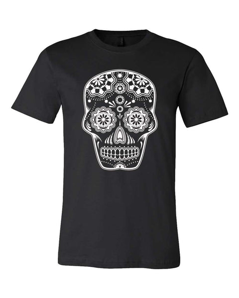 Women's Día de Muertos Sugar Skull Short Sleeve Graphic T-Shirt - Yellow XS