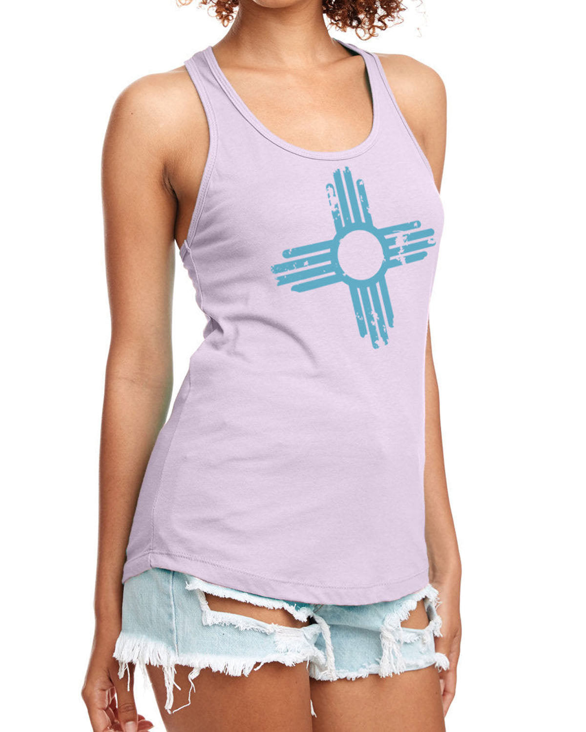 LTT-133 Distressed Zia Ladies Tank Top