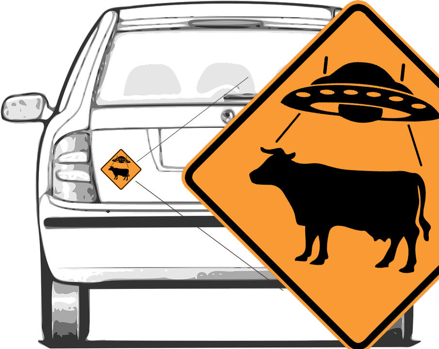 UFO Cow X-ing | Vinyl Sticker | VS-106