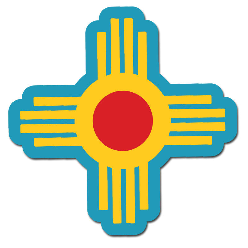 VS-110 Turquoise NM License Plate Zia - Vinyl Sticker