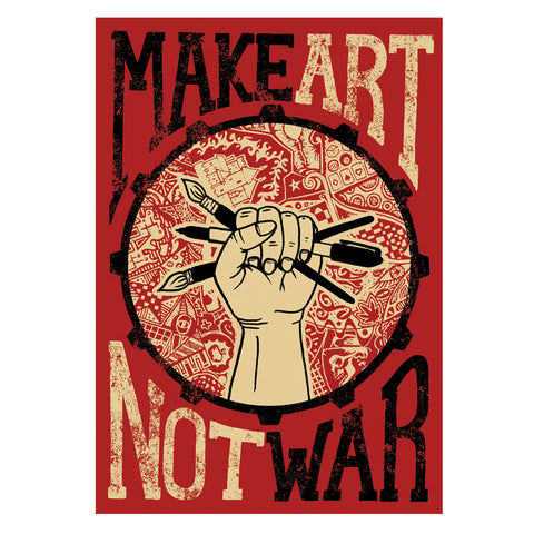 Make Art Not War Vinyl Sticker _ Guerrilla Graphix