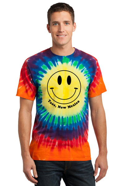 155 Smiley Face Taos NM Tie Dye T Shirt Guerrilla Graphix