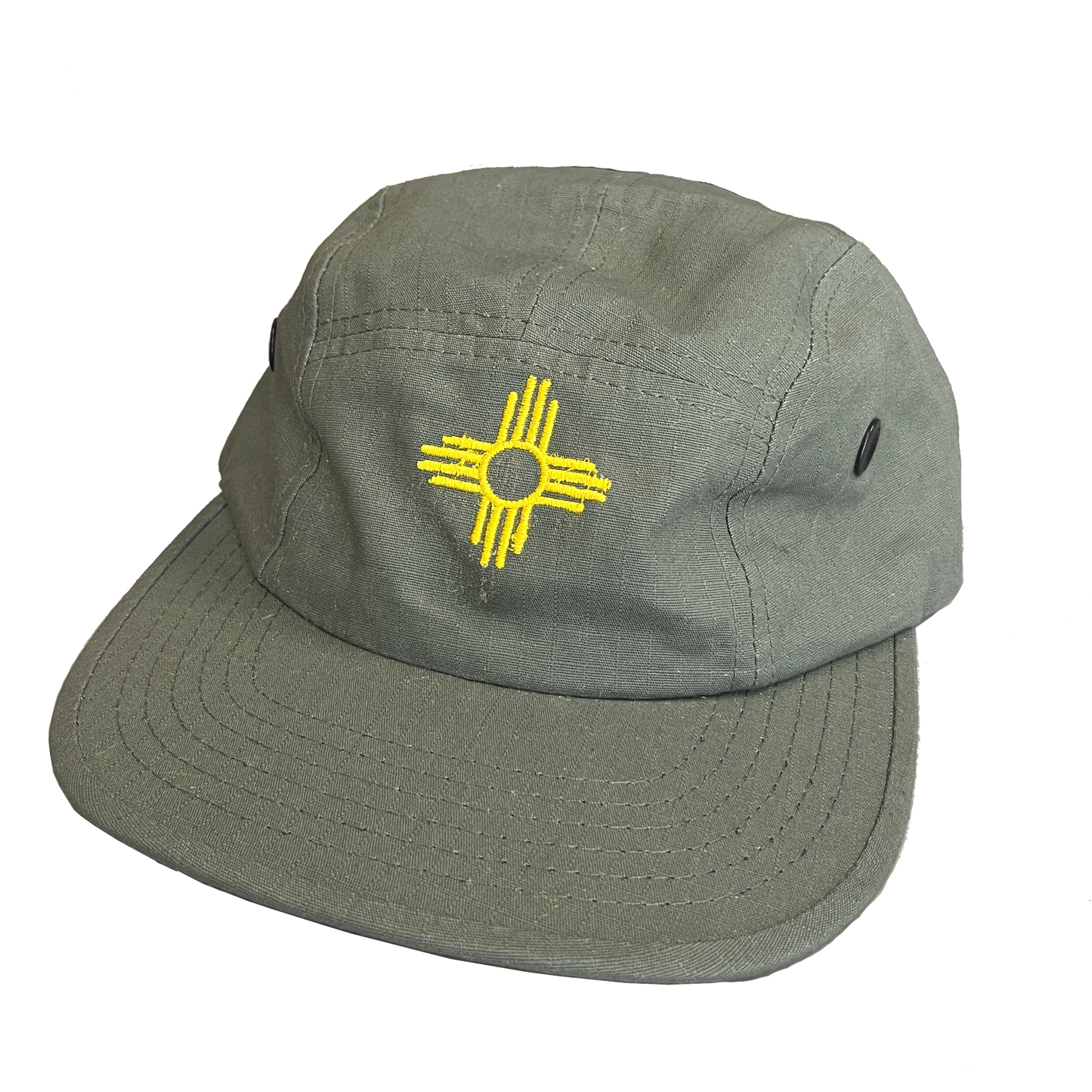 Zia Hat | Embroidered Camper 5 Panel Olive | BCE-113