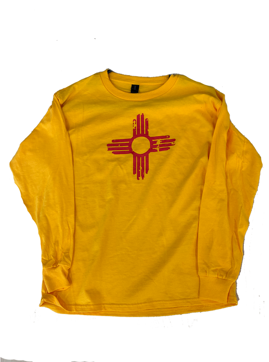 Distressed Zia | Kids Long Sleeve T-Shirt | KLS-133R