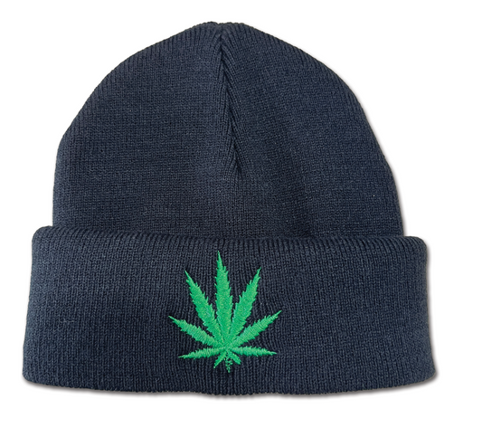 Marijuana Leaf | Embroidered Teeny Beanie | TWB-136
