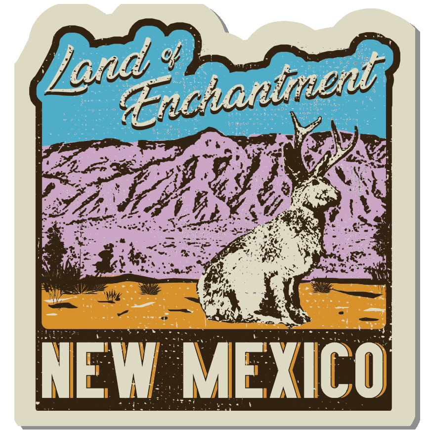 Land of Enchantment Jackalope | Vinyl Sticker | VS-142