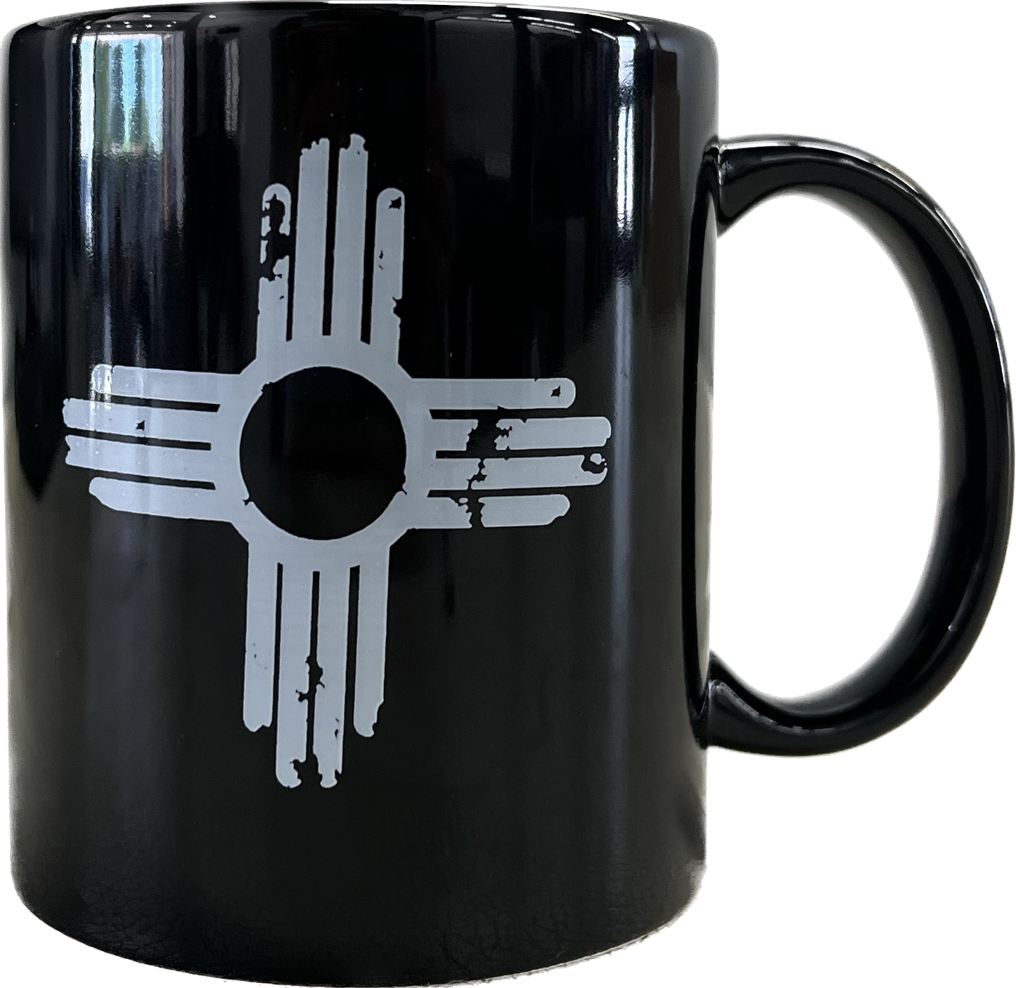 Distressed Zia - Black Mug