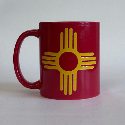 Yellow Zia | Red Mug | MU-8026