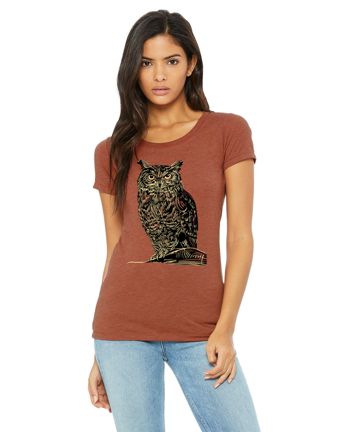 LTS-185 Etched Owl Women's T-shirt