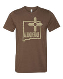 Albuquerque T-shirt - New Mexico State outline 
