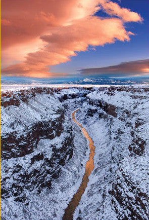 Snowfall on Taos Gorge Postcard