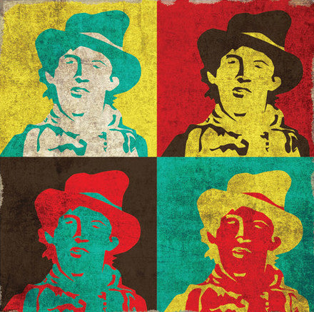 New Kid in Town - Billy the Kid Warhol-ish Square Postcard