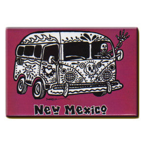 NM Hippie Bus Skeleton Magnet