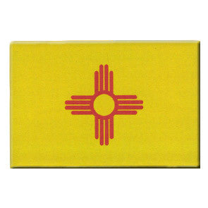 NM Flag - Red Zia on Yellow Magnet