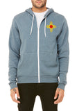 HD-112 License Plate Zia Embroidered Zip-up Hoodie