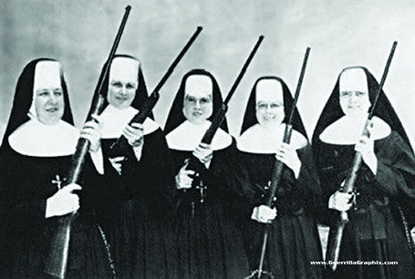 Nuns with Guns Postcard