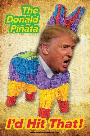 I'd hit that - Donald Trump Piñata Post Card