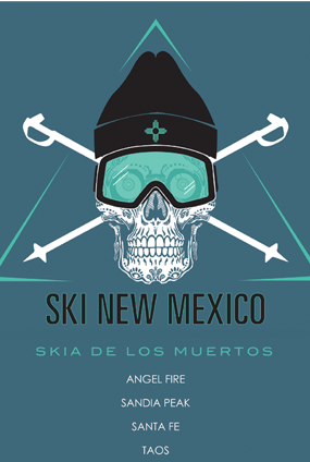 Ski NM Skia de los Muertos postcard