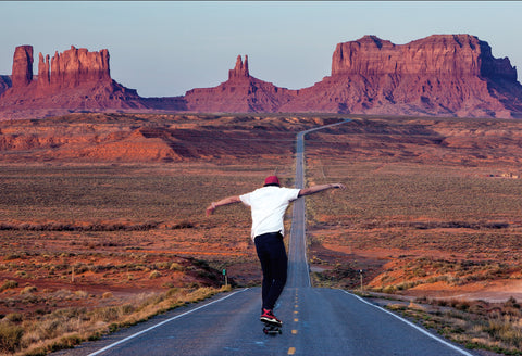 Thrashing Monument Valley - Skateboard Postcard